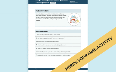 Middle School Play Skills Discussion Guide: Being a Good Sport Discussion Questions