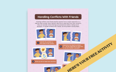 Middle School Friendship Skills Poster: Handling Conflicts With Friends