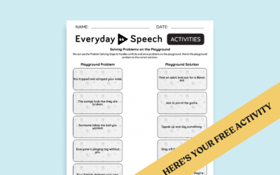 Elementary School Play Skills Activity: Solving Problems on the Playground